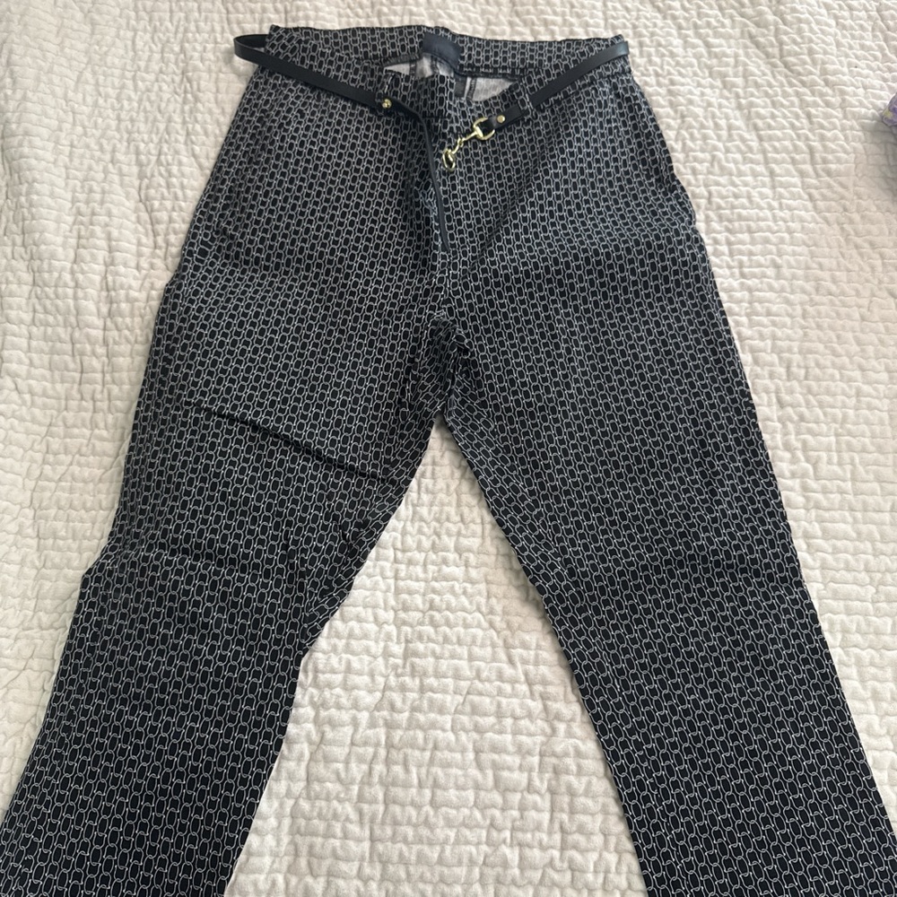 Black and White Patterned Pants